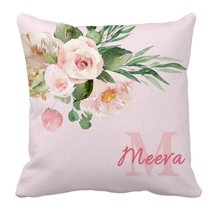 3 Piece Custom Name Flowers Bedding Set