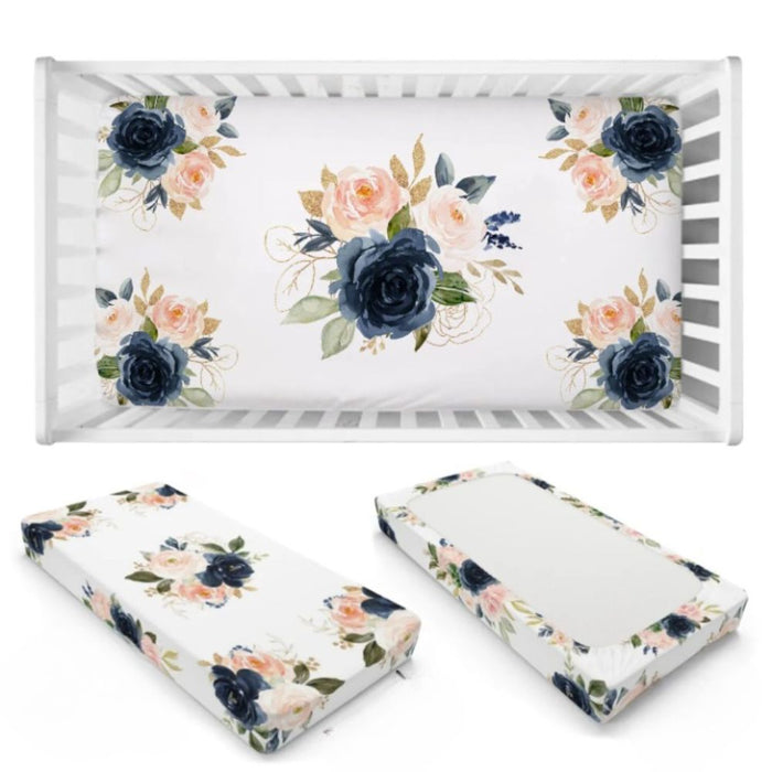 3 Piece Flowers Nursery Bedding Set