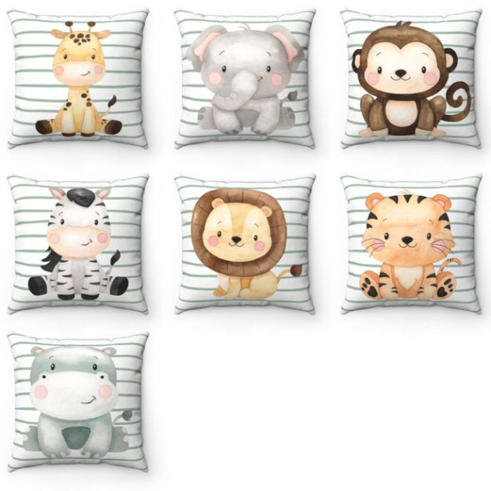 3 Piece Personalized Jungle Animals Crib Bedding Set