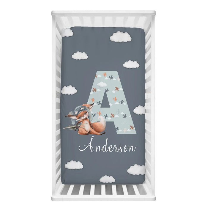 3 pieces Custom Name Airplane Bedding Set