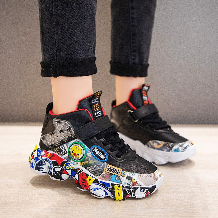 Children's Graffiti Style Sneakers