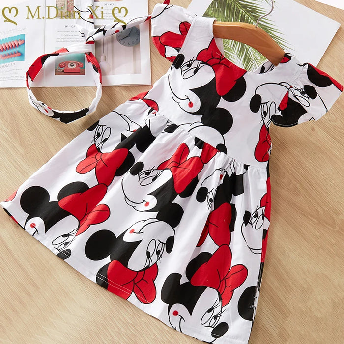 Animated Character Print Summer Dress