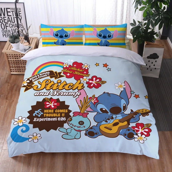 Cartoon Lilo Printed Bed Set