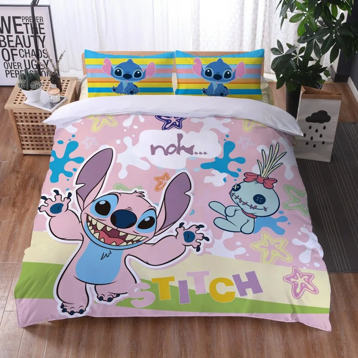 Cartoon Lilo Printed Bed Set