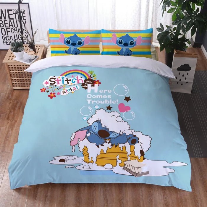 Cartoon Lilo Printed Bed Set