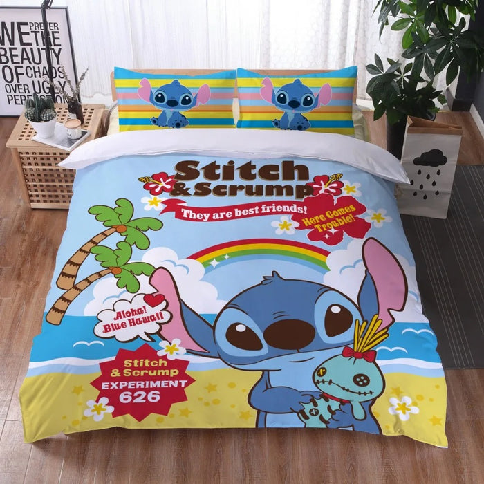 Cartoon Lilo Printed Bed Set