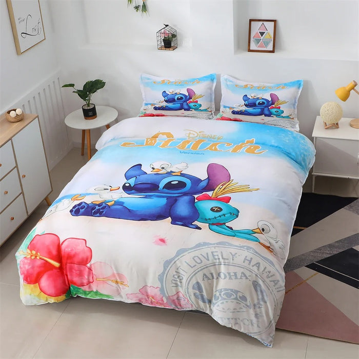 Cartoon Lilo Printed Bedding Set