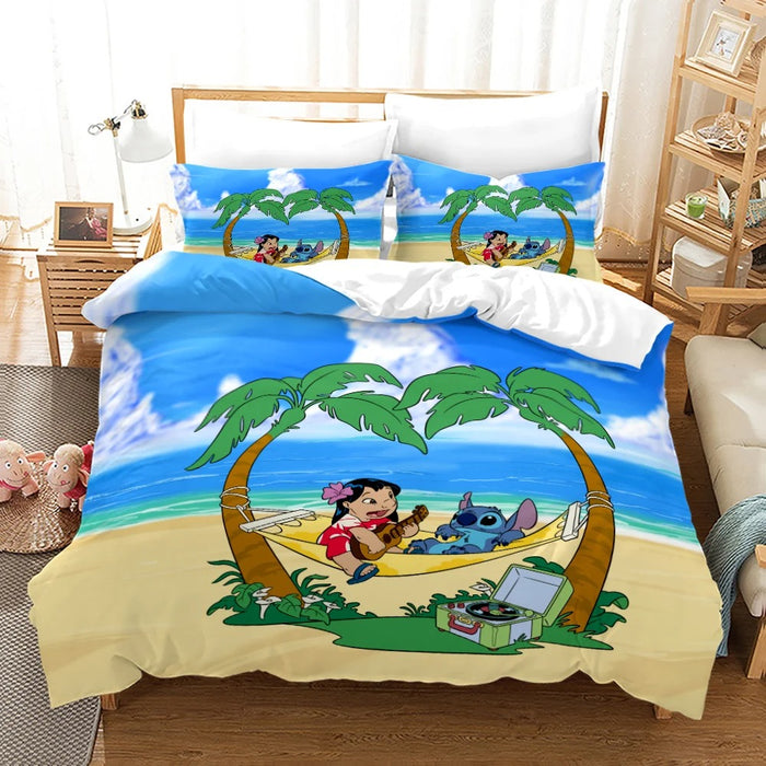 Cartoon Lilo Printed Bedding Set