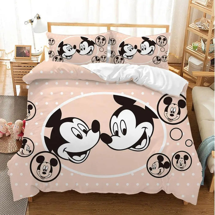 Cartoon Minnie Printed Bedding Set