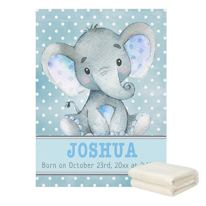 Custom Name Jungle Animals Printed Blanket