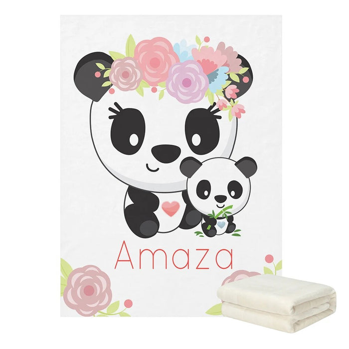 Custom Name Panda Blanket