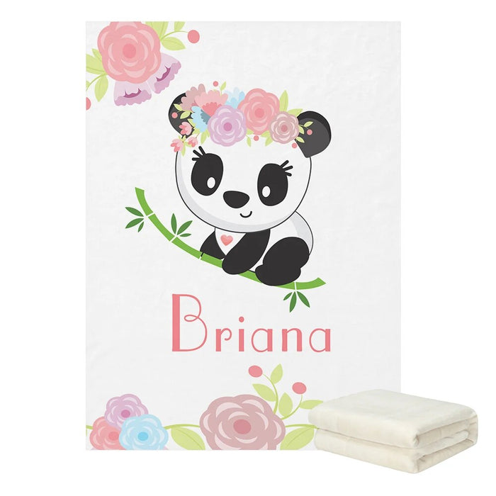 Custom Name Panda Blanket