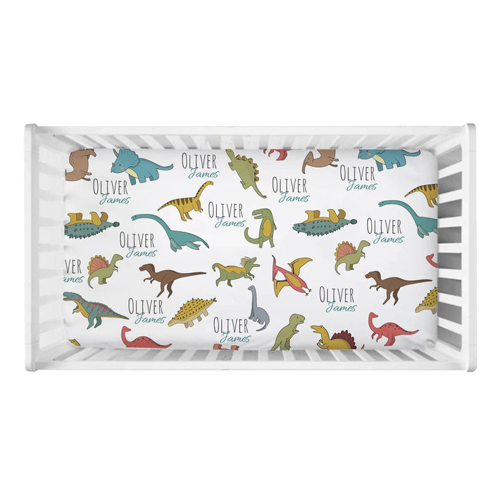 Modern Dinosaur Personalized Nursery Bedding Set