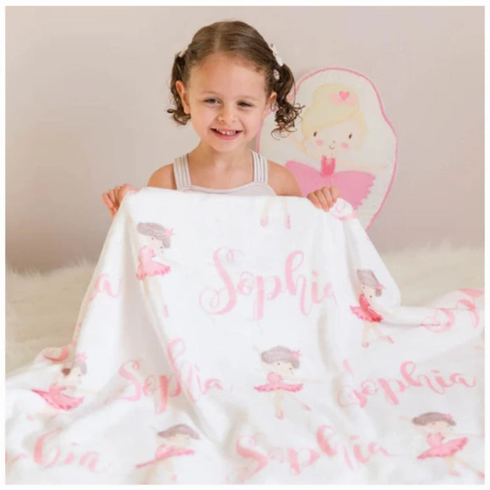 Personalized Ballerina Blanket