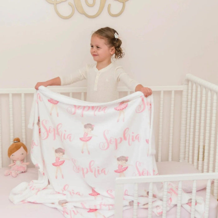 Personalized Ballerina Blanket