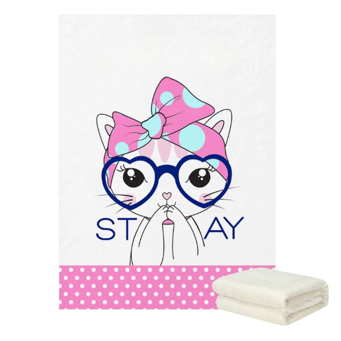 Personalized Cat Coral Fleece Blanket