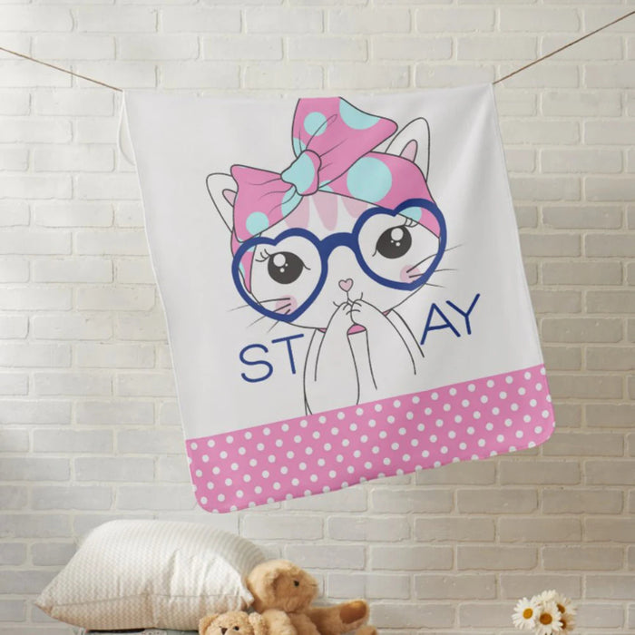 Personalized Cat Coral Fleece Blanket