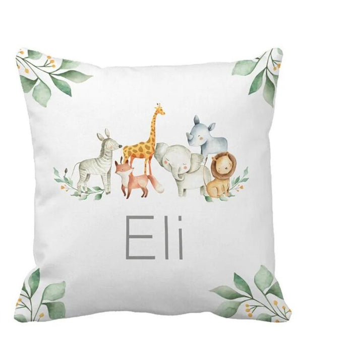 Personalized Name Jungle Animals Crib Bedding Set