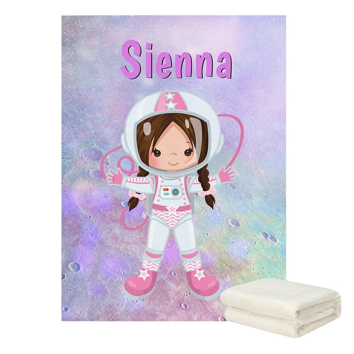 Personalized Space Astronaut Blanket