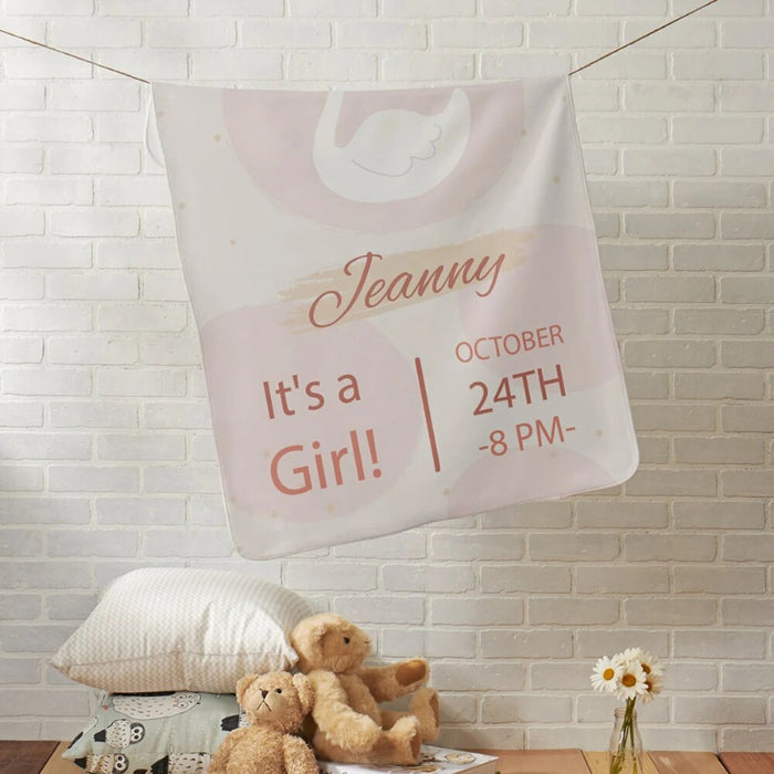 Personalized Swan Graphic Blanket