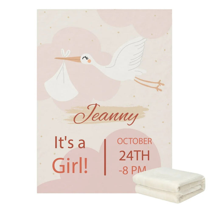 Personalized Swan Graphic Blanket