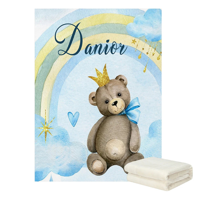 Personalized Teddy Bear Designs Blankets