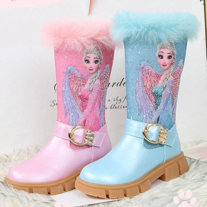 Princess Elsa Printed Long Boots