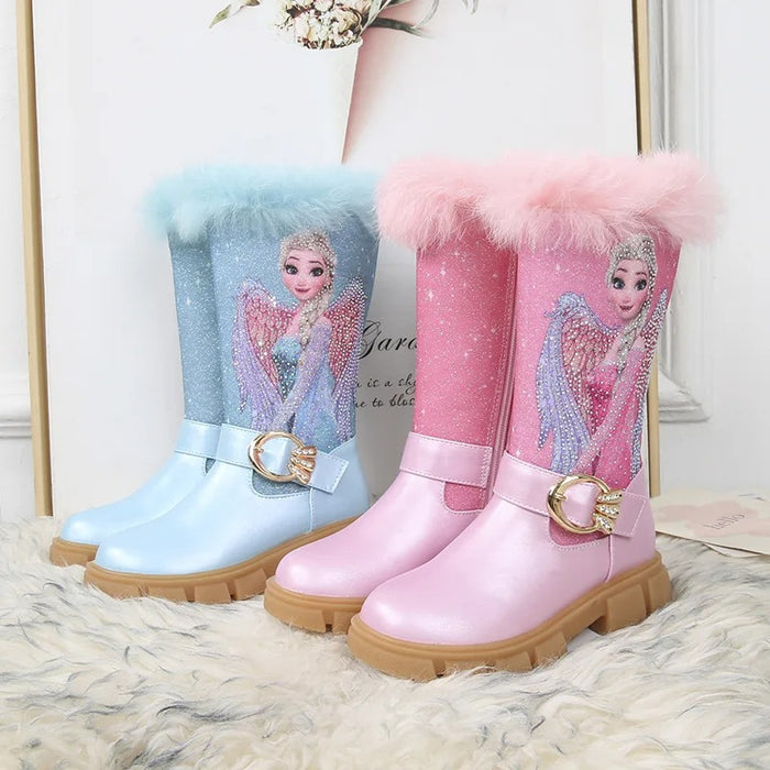 Princess Elsa Printed Long Boots