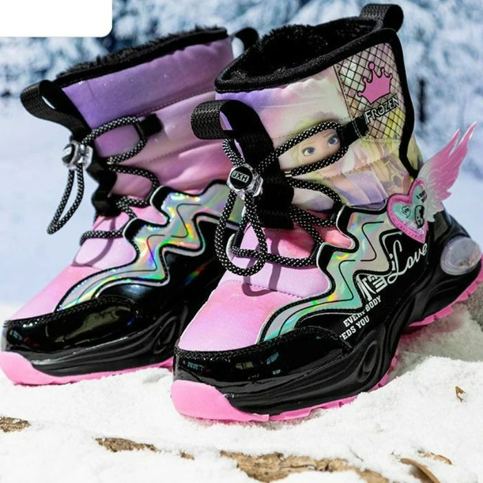 Princess Printed Frozen Snow Boots