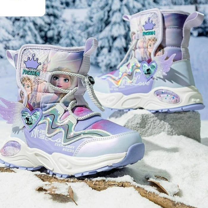 Princess Printed Frozen Snow Boots