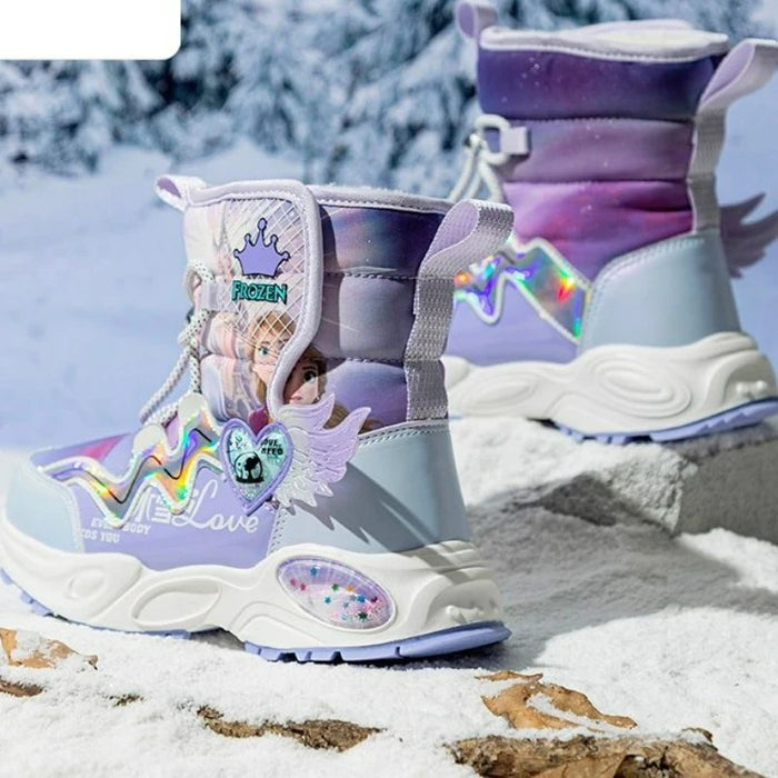 Princess Printed Frozen Snow Boots