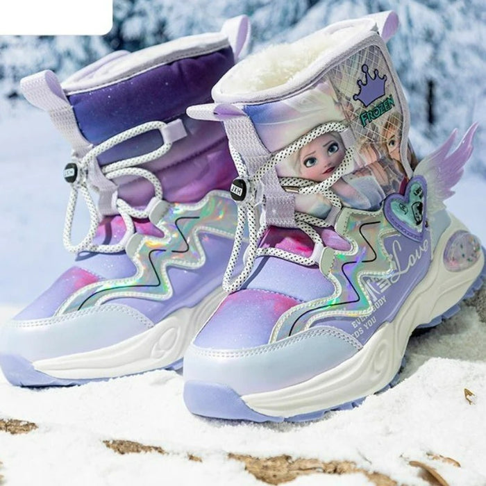 Princess Printed Frozen Snow Boots