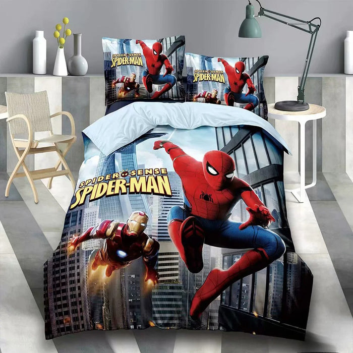 Printed Super Heroes Bedding Set