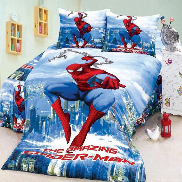 Printed Super Heroes Bedding Set