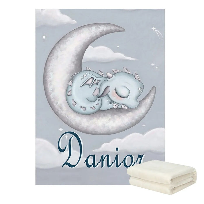 Sleeping Dinosaur Personalized Blanket