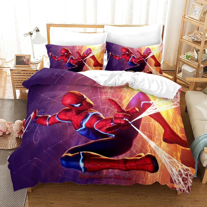 Spiderman Printed Bedding Set