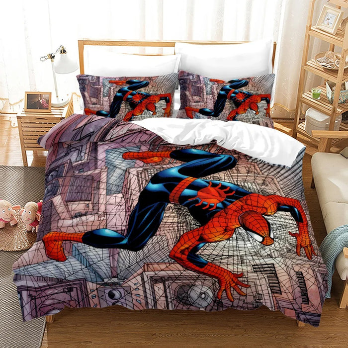 Spiderman Printed Bedding Set