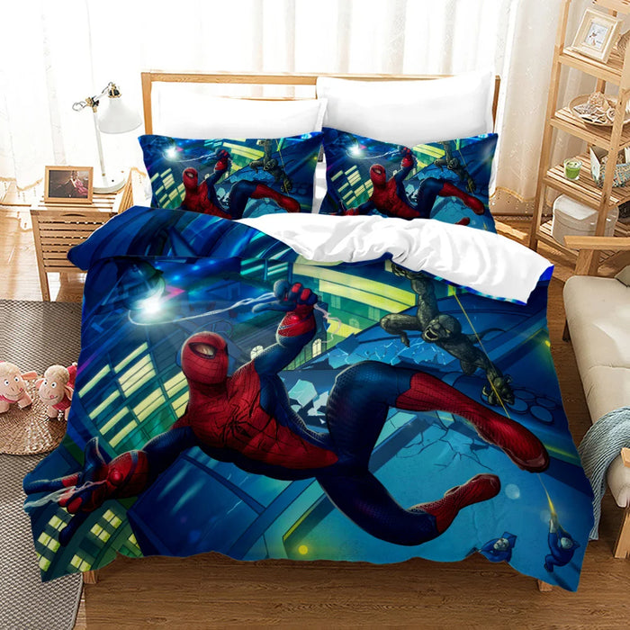 Spiderman Printed Bedding Set