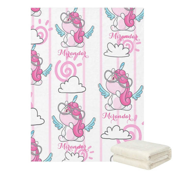 Unicorn On The Sky Custom Blanket