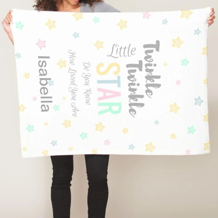 Personalized Twinkle Little Star Blanket