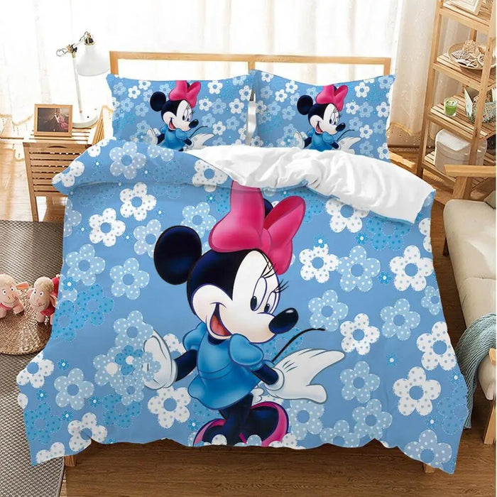 Cartoon Mickey Minnie Bedding Set