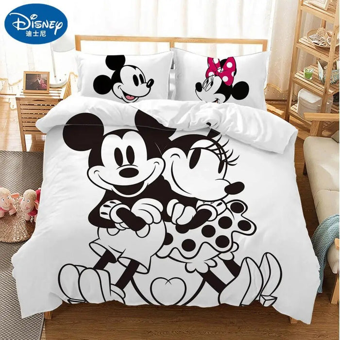 Cartoon Mickey Minnie Bedding Set