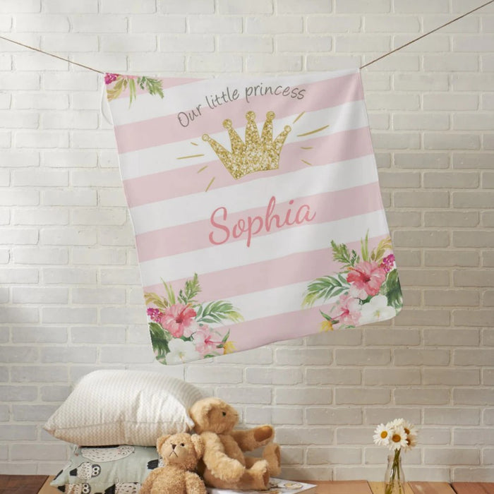 Custom Name Our Little Princess Blanket