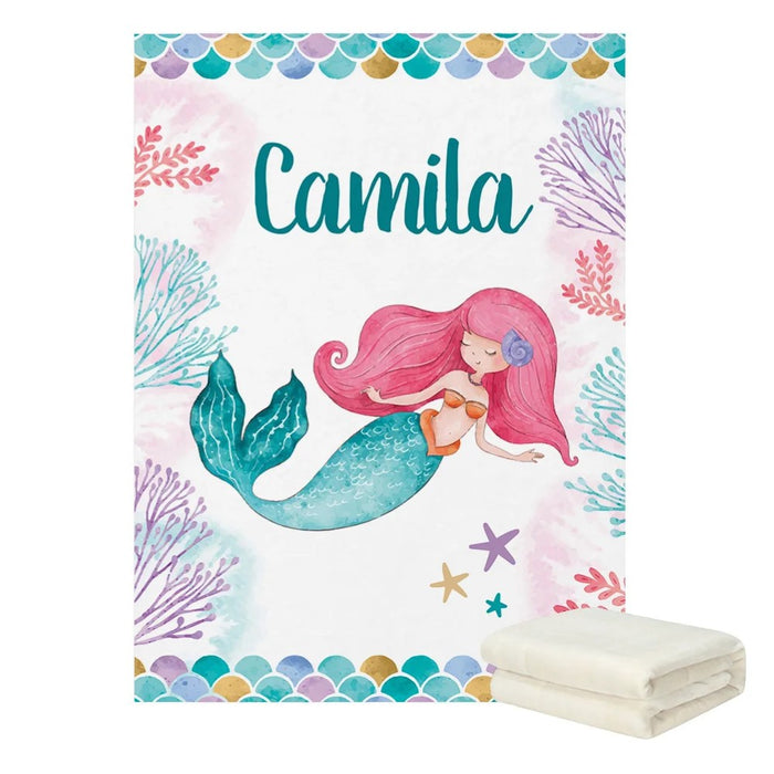 Mermaid Crib Custom Bedding Set