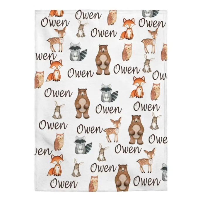 Custom Woodland Animals Blanket