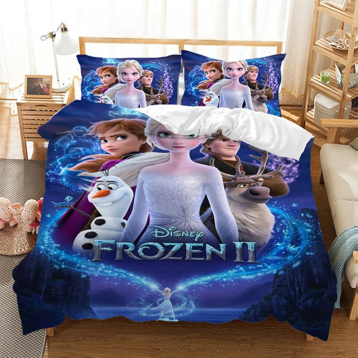 Cartoon Elsa Anna Bedding Set