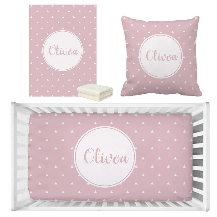 3 Piece Personalized Name Bedding Set