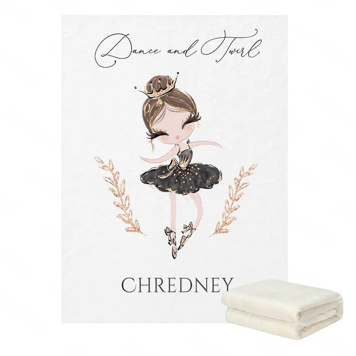 Ballerina Dance Custom Name Blanket