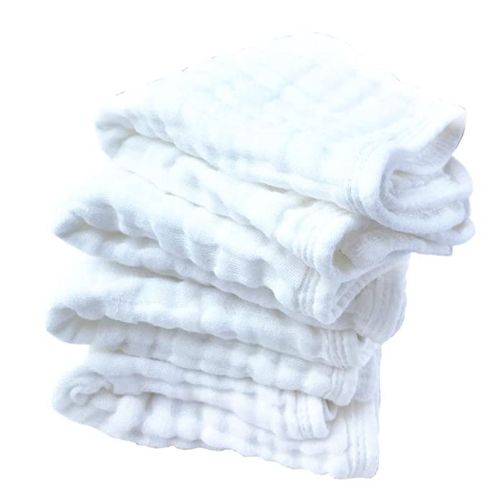 Muslin Burp Cloths Large 20 By 10 Inches 100% Cotton 6 Layers Extra Absorbent And Soft 4 Pack