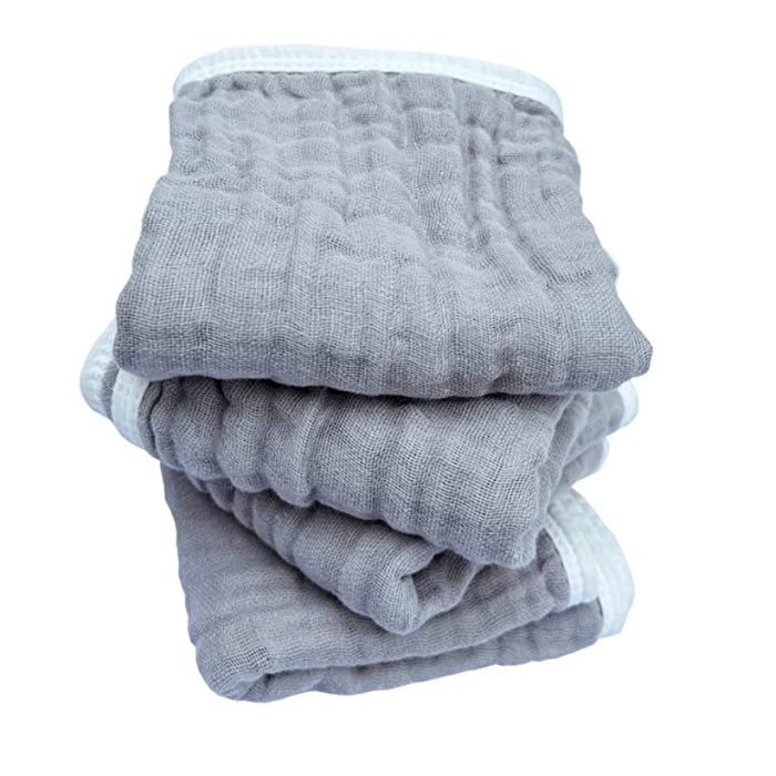 Muslin Burp Cloths Large 20 By 10 Inches 100% Cotton 6 Layers Extra Absorbent And Soft 4 Pack